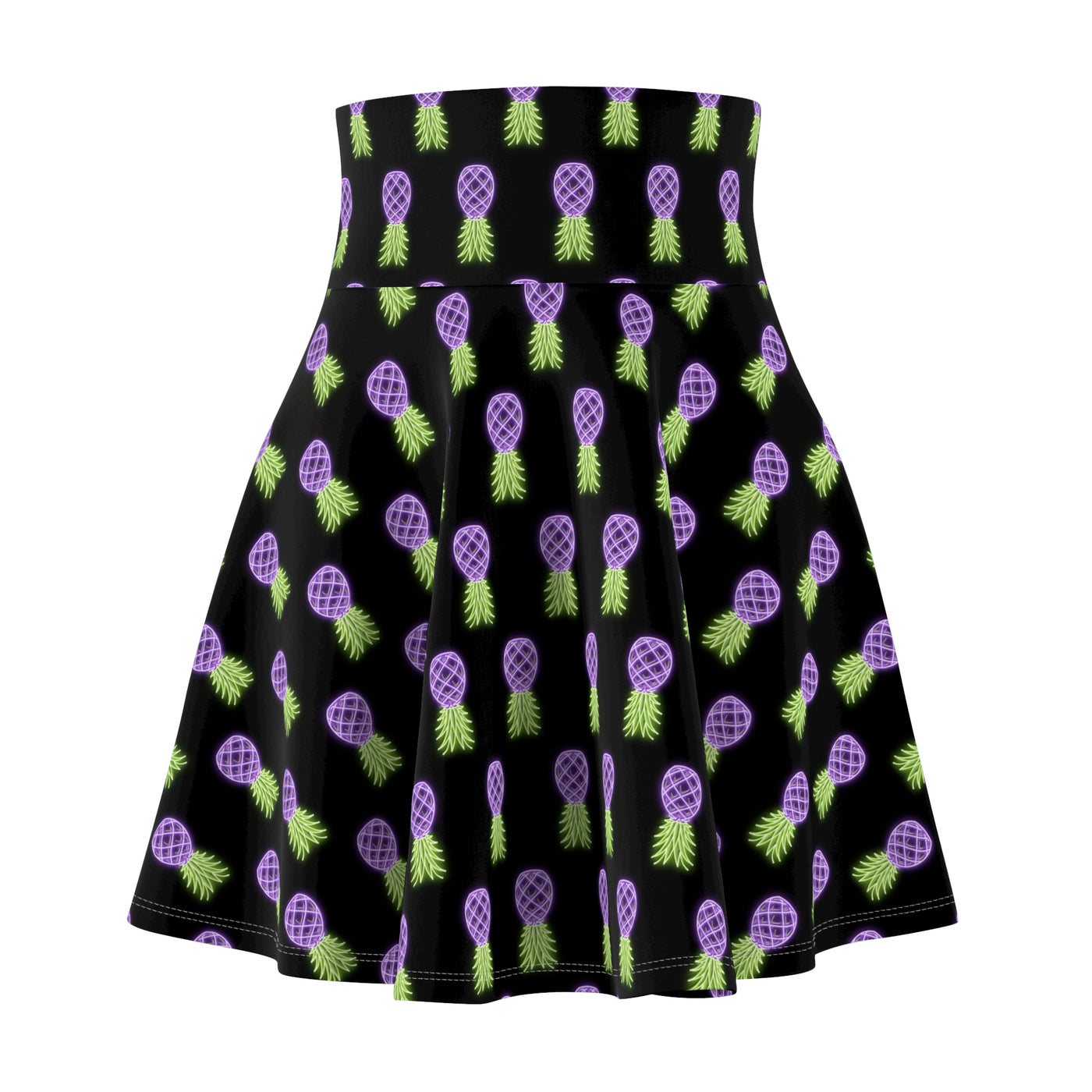 neon eggplant Women's Skater Skirt
