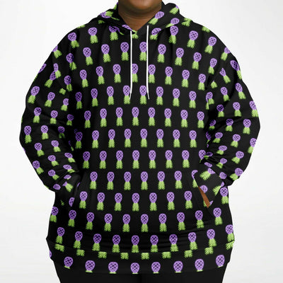 neon eggplant Fashion Plus-size Hoodie