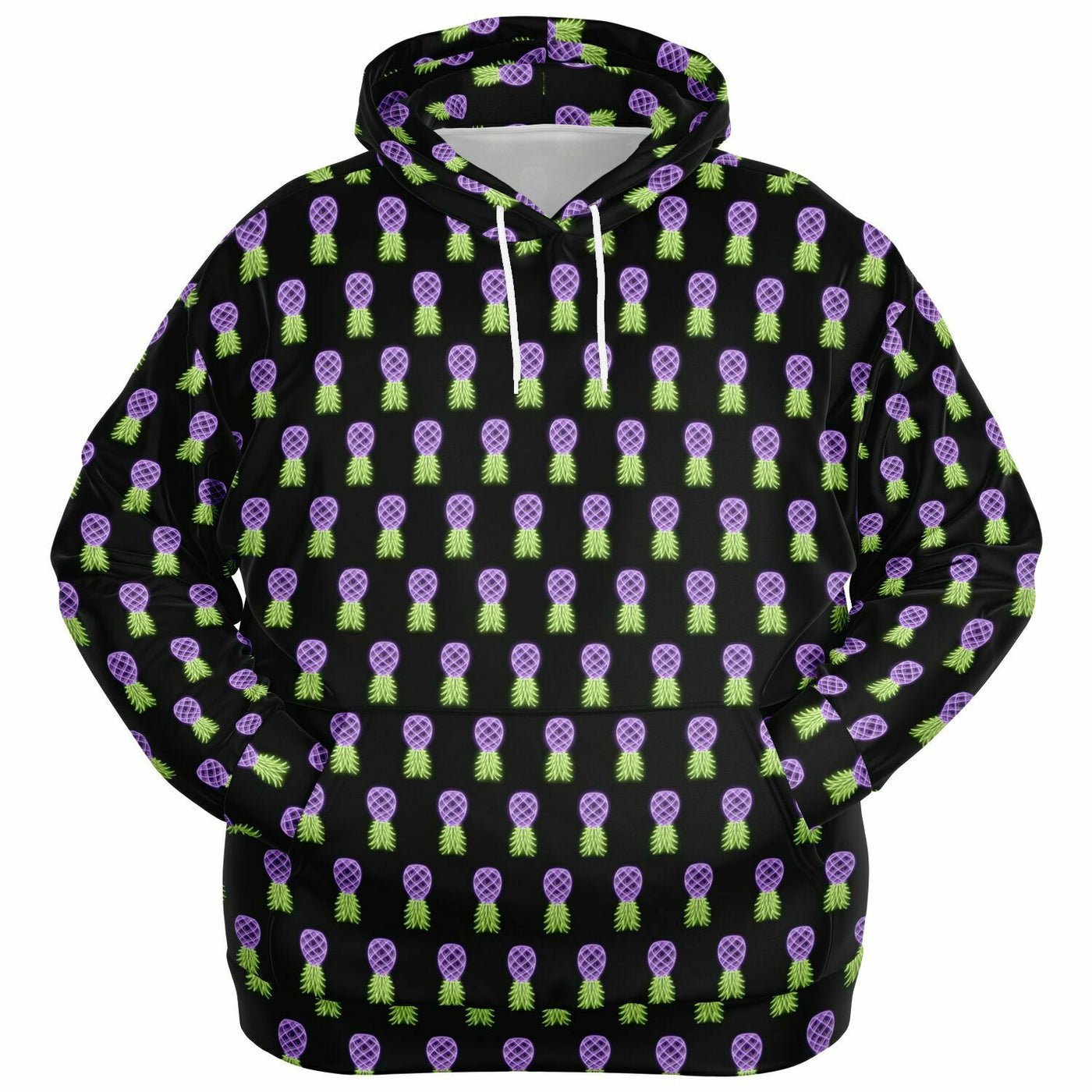 neon eggplant Fashion Plus-size Hoodie